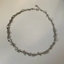 Gargantilla con alambre de púas estilo gótico Punk para mujer, gargantilla de alambre de hierro, Hip-hop, cadena de espinas, regalos