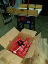 Wood Gluing Clamp-Set Quick-Release Heavy-Duty Metal Wide-Base 3/4