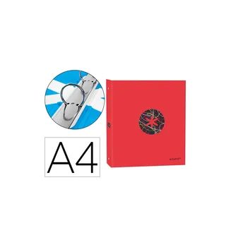 

ANTARTIK led folder with replacement A4 frame 5 MM lined 4 ring 25MM trendintopic 2020 COLOR red
