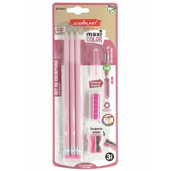 

Starplast Set scripture, Pack saving, Pencils HB, To use school and Office, pink