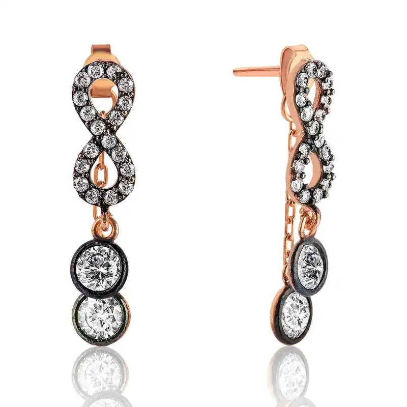 

Silver Chain Infinity Earrings