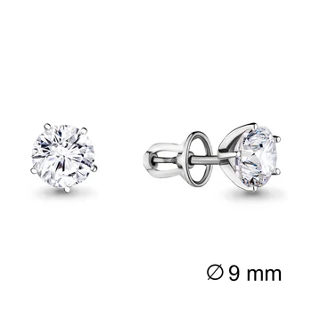 

Aquamarine studs with cubic zirconia, 925 sterling silver