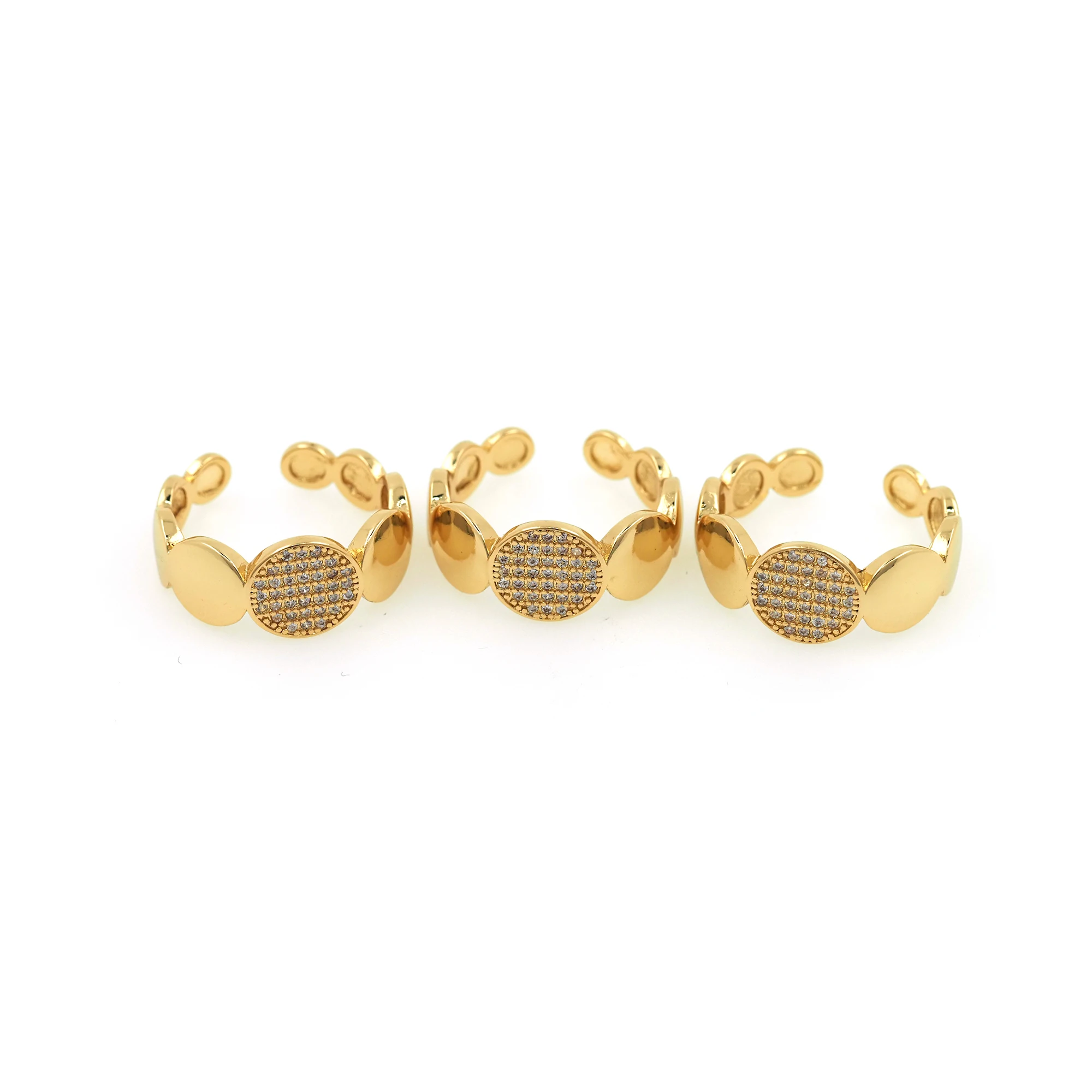 

Classic Zircon Rings Round Opening Adjustable Ladies Fashion Sexy Finger Accessories Jewelry Wedding Anniversary Party Rings