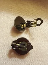 10mm 12mm 10 unids/lote Clips de cobre para los oídos 8 colores chapados, pendientes en blanco/Base, Cabochons de cristal de ajuste de 10 12mm, ajuste de pendientes