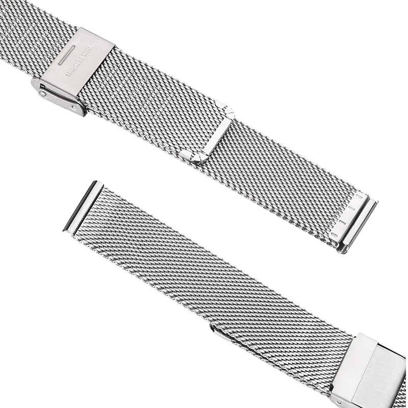 20 22 мм из нержавеющей стали миланские ремешки для часов для мужчин и женщин часы браслет для DW skgen Casio CLUSE Bergmann MVMT черный серебристый