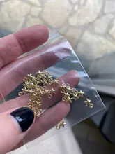 Eruifa-Mini estrella de 4mm, 30 Uds., joyería de aleación de Zinc, abalorios, colgante, collar, pendientes, 2 colores