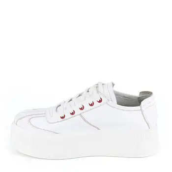 

Nivox - Genuine Leather Women Hidden Wedge Sneakers Women Thick Sole Vulcanize Shoes