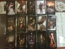Cartas de Tarot de estilo clásico, cartas de Tarot de oráculo dorado, Art Nouveau, The Green Witch, Thelema celta Universal Steampunk, juegos de mesa, 200