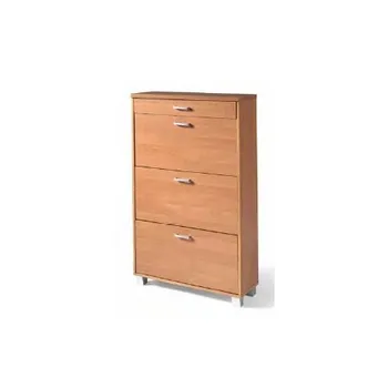 

Wardrobe Shoe Rack 3 clearly varnished 1 drawer
