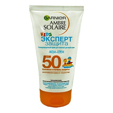 Aqua Body Cream Sunscreen Garnier Ambre Solaire Expert Protection Kids Spf  50 Waterproof Hypoallergenic 150 Ml - After Sun Lotions - AliExpress