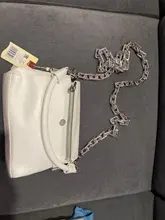 Bolsa de cadena de plástico grueso para dama Súper elegante, bolsa de mensajero con correas, bolso de mano, cadena de piezas para mochilas