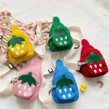 

Hot Baby Strawberry Fruits Soft Backpack Cartoon Plush Book Bag Kids Toddlers School Bags