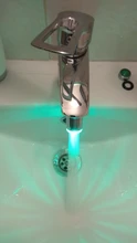 Zhangji Baño Led grifo aireador movido por agua ducha LED grifo Luz de ahorro de agua de la cocina de aireador 1/3/7 5 color elección