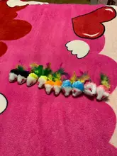 pawstrip Soft Fleece False Mouse Cat Toys Colorful Feather Funny Playing Toys For Cats