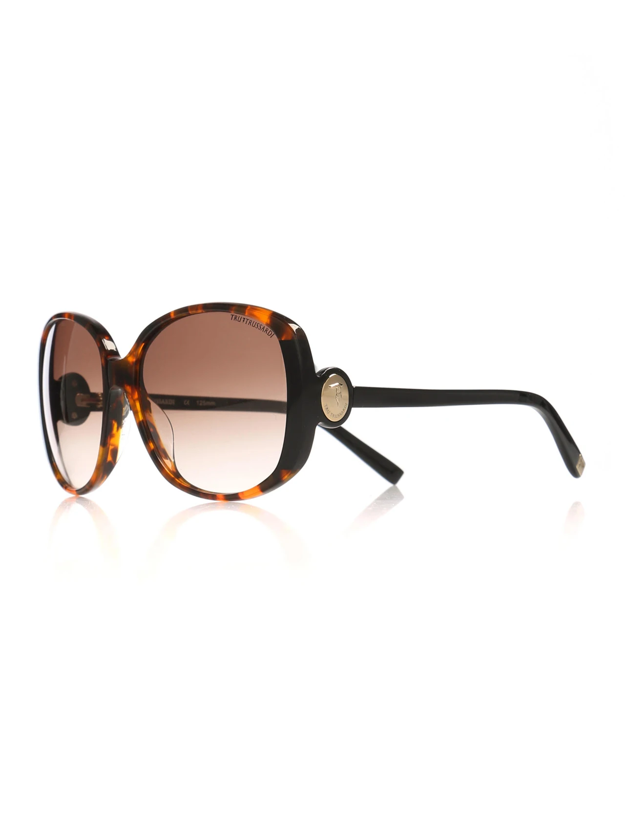 

Women's sunglasses trs 128 28 tt bone Brown organic oval square 58-16-125 trussardi
