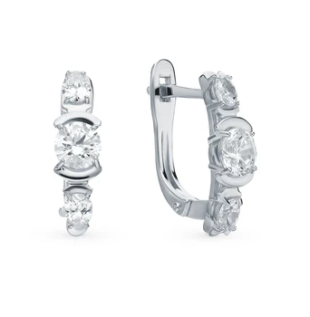 

Silver earrings with cubic zirconia sunlight sample 925