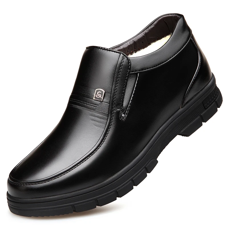 Skup 2019 nowo mężczyzna zimowe buty jakości skórzane buty z mikrofibry marki białe ciepłe zagęścić wewnętrzne buty 38 44 człowiek śnieg skórzane buty