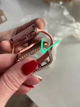 De moda doble diamante PC parachoques para Apple Watch serie SE 6 5 4 3 2 40mm 44mm 38mm 42mm para iWatch proteger marco