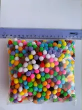 Pompones redondos y suaves de 10mm para niños y niñas, bola artesanal y mullido de 1000 Uds., pompones de colores mezclados, juguetes artesanales para guardería