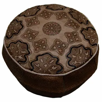 

East Ethnic Footrest Ottoman Moroccan Morocco Genuine Leather 1001201222