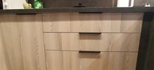 KAK de moda negro escondido manijas del Gabinete de aleación de aluminio de cocina manijas armario tiradores pomos de cajones de muebles de la puerta de la habitación de Hardware