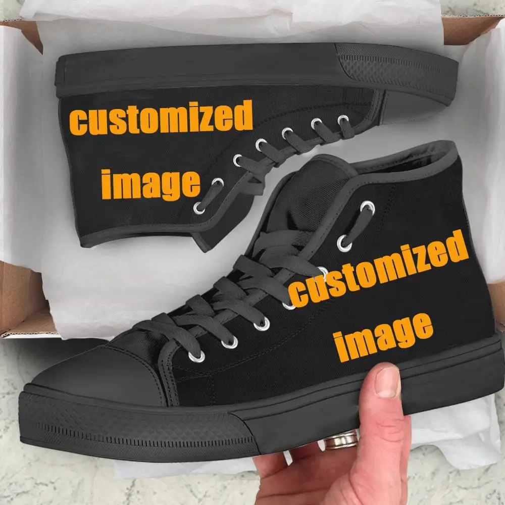 

NOISYDESIGNS Custom Men's Vulcanized Print Shoes Printing Women's High To Help Casual Teen Boys Girls Canvas Shoes