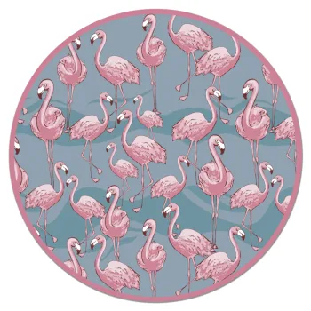 

Panorama Vinyl Round Rug Flamingo - Kitchen Carpet Anti-Slip Flame Retardant - Living Room Rug - XXL Rugs - PVC Rugs