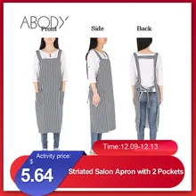 Стриженный салонный фартук с 2 карманами Профессиональный антистатический Регулируемый Стрижка Парикмахерская накидка кухонная ткань инструмент для укладки