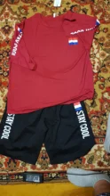 Mens Clothing Red Tracksuit Boys-Sets Two-Piece-Set Summer Shorts Plus-Size 9XL 6XL Shirt