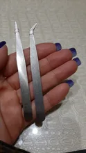 2 unids/set Color de Metal recto y curvo de acero inoxidable pinzas de pestañas pinzas extensiones de Arte de uñas