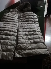 SEDUTMO-Chaqueta de plumón de talla grande 3XL para mujer, chaleco con capucha largo ultraligero, abrigo informal, Parkas delgadas ED913