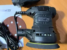 DEKO-LIJADORA ORBITAL Random DKSD125J1, 350W, con escape de polvo y depósito de polvo híbrido