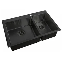 Мойка для кухни ZorG ZL R 780-2-510-L GRAFIT(Звукопоглощающее покрытие, накладки с обратной стороны
