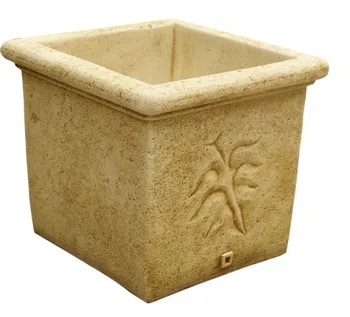 

Flower pot Planter flower pot outdoor square concrete-stone 44x44x40cm.