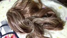 Extensiones de Cabello para mujer, coletas con ondas, 14 pulgadas, pelo sintético Rubio, extensión Natural