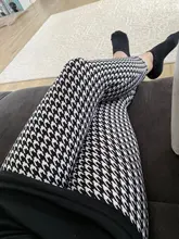 CUHAKCI-mallas con estampado Floral para mujer, Leggings con grafiti, diseño elástico Vintage, pata de gallo, W056