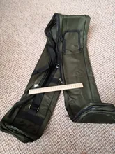 Soporte de caña de pescar plegable portátil, bolsa de almacenamiento de herramientas para caña de pescar