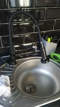 Faucets-Brush Tap Mixers Kitchen-Sink Cold-Water-Crane Hot Spout Brass for Single-Lever-Pull-Out-Spring