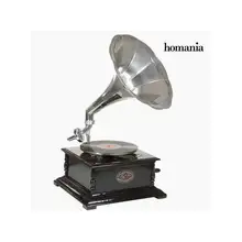 Граммофон черный квадратный из стерлингового серебра-коллекционный старый стиль от Homania
