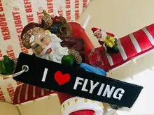 Bordado etiqueta rótulo de equipaje de moda bolsa de viaje etiqueta con Llave de Anillo regalo especial para la tripulación de vuelo de la aviación amante 3 unids/lote