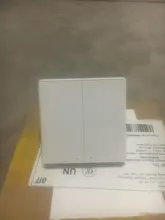 Aqara-Interruptor de luz inteligente para el hogar, switch de triple botón con control remoto inalambrico, clave, cable de fuego neutro y conectividad ZiGBee con aplicación Smart home para Mijia