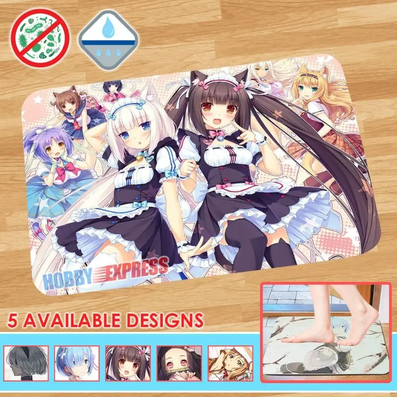 C - Nekopara Hobby Express аниме диатомит Антибактериальный нескользящий коврик для Ванной Душа 5 видов конструкций - Color: C - Nekopara