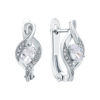 

Silver earrings with cubic zirconia sunlight sample 925