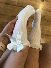 Calcetines de algodón con lazo para bebé y niña, medias transpirables antideslizantes para recién nacidos, calcetines de niñas bebé de 0 a 3 años, material barato