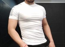 Camiseta de compresión de tipo grande para hombre, camiseta ajustada deportiva para hombre, camiseta de gimnasio para correr, camisetas deportivas para hombre 2021