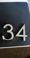 Door-Plate Sign Sticker Number-House Address Abs-Plastic Plaque Hotel 0123456789 Modern