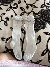 Calcetines de algodón con lazo para bebé y niña, medias transpirables antideslizantes para recién nacidos, calcetines de niñas bebé de 0 a 3 años, material barato