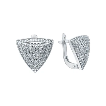 

Silver earrings with cubic zirconia sunlight sample 925