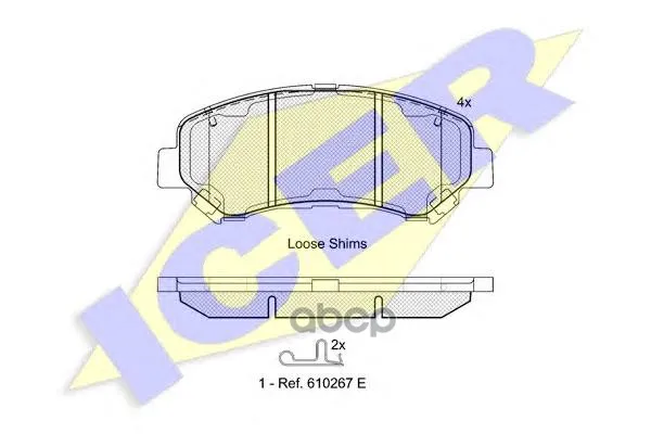 181834_колодки Дисковые Передние! Nissan Qashqai/X-Trail 1.6-2.5i/1.5-2.0dci 07 Icer 181834 Icer арт. 181834