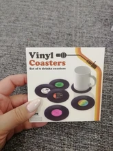 Coaster Table Nonslip-Pads Coffee-Mug-Cup Vinyl Record Heat-Resistant Drink Creative